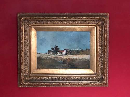 INVESTMENT ART !! TITTA FASCIOTTI (SA 1927-1993) STUNNING OIL ON BOARD LANDSCAPE - EXQUISITE FRAME