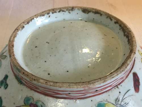 Antique Chinese Tongzhi or early Guangxu period Hand made and Decorated Dish