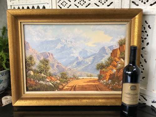 REG A GRATTAN CLASSIC ~ ORIGINAL LANDSCAPE OIL ON CANVAS IN A VINTAGE FRAME