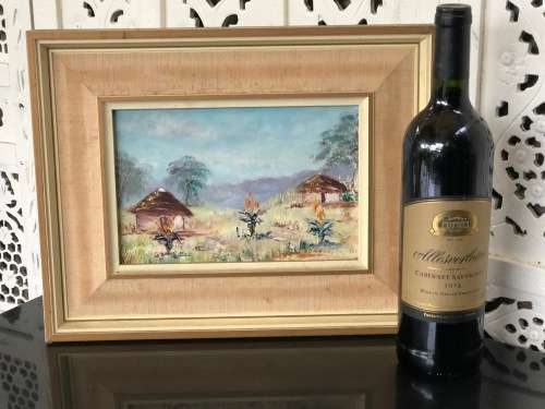 STUNNING LITTLE OIL ON BOARD LANDSCAPE PAINTING BY E. EBORRAL - FRAMED