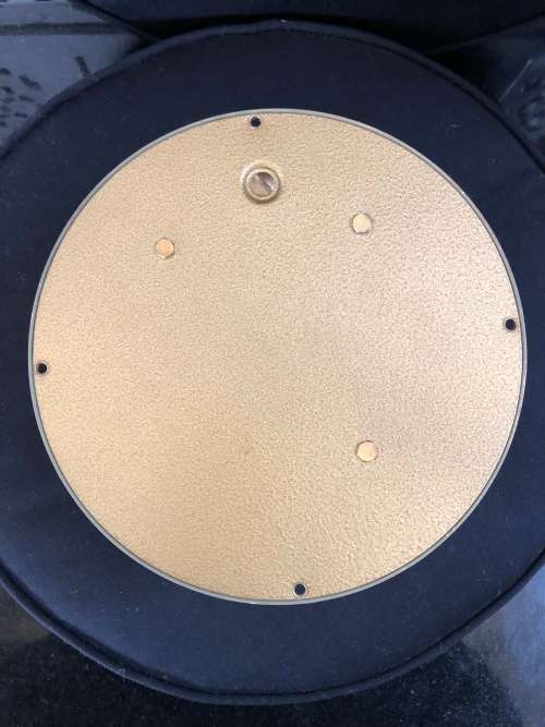 FANTASTIC SCHATZ BRASS SHIPS BULKHEAD CLOCK - CHIMES OUT THE SHIFT CHANGE - FULL WORKING ORDER