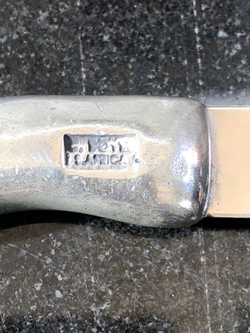 WOW !!! VINTAGE CARROL BOYES PEWTER MINI PATE KNIFE - WAVE PATTERN