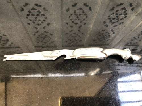 WOW !!! VINTAGE CARROL BOYES PEWTER BAR KNIFE - LADIES PATTERN