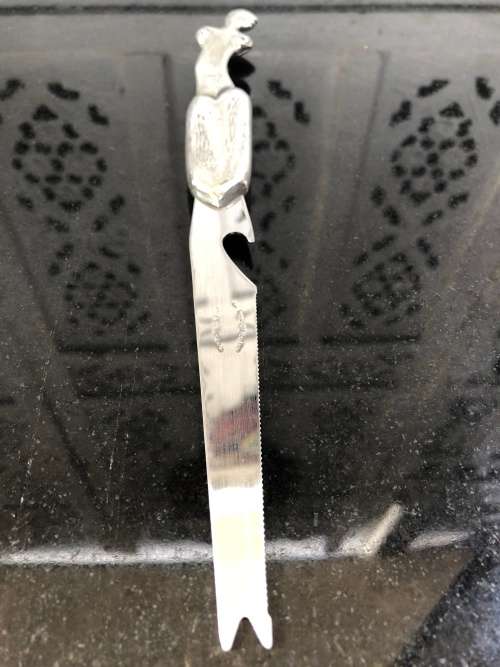 WOW !!! VINTAGE CARROL BOYES PEWTER BAR KNIFE - LADIES PATTERN
