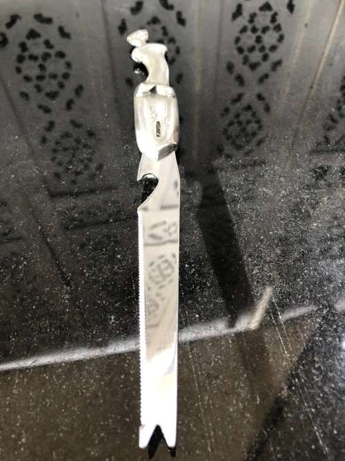 WOW !!! VINTAGE CARROL BOYES PEWTER BAR KNIFE - LADIES PATTERN