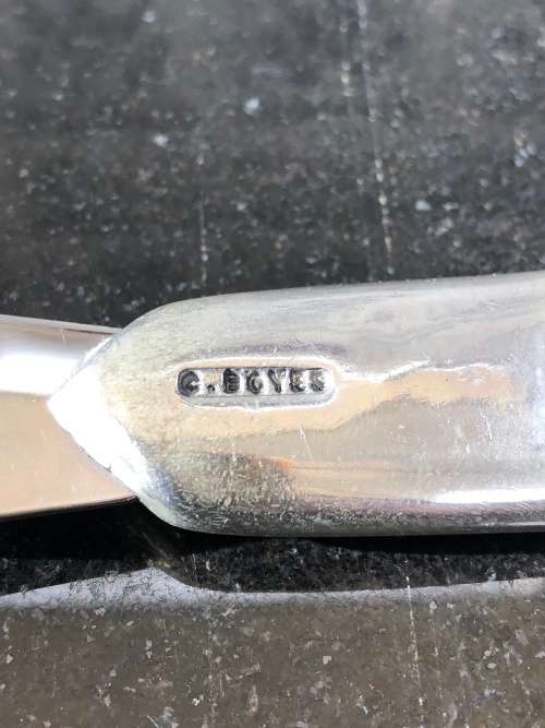 WOW !!! VINTAGE CARROL BOYES PEWTER BAR KNIFE - LADIES PATTERN