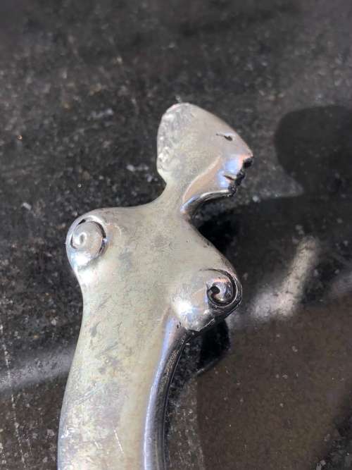 WOW !!! VINTAGE CARROL BOYES PEWTER BAR KNIFE - LADIES PATTERN