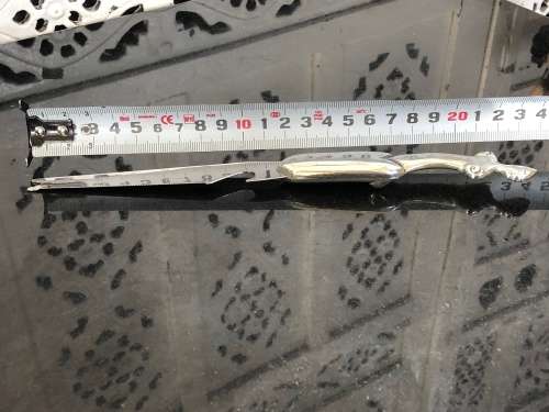 WOW !!! VINTAGE CARROL BOYES PEWTER BAR KNIFE - LADIES PATTERN