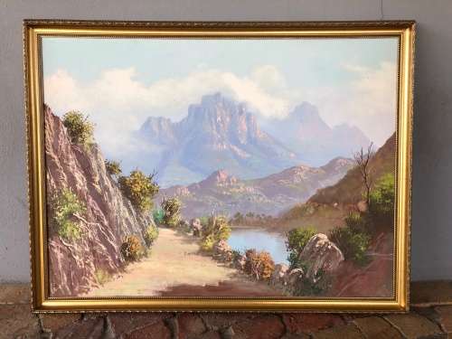 INVESTMENT ART !!! SA ARTIST HENDRICK CLOETE MASSIVE FRAMED OIL ON CANVAS