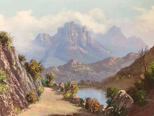 INVESTMENT ART !!! SA ARTIST HENDRICK CLOETE MASSIVE FRAMED OIL ON CANVAS