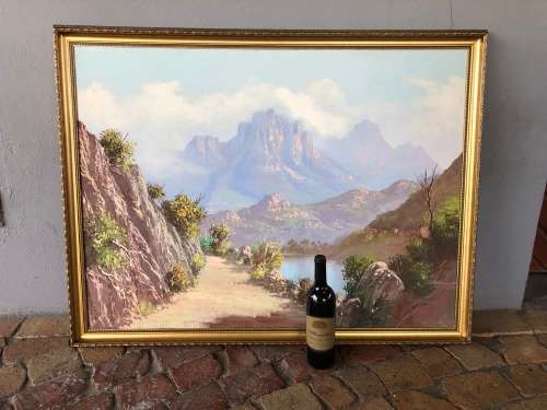 INVESTMENT ART !!! SA ARTIST HENDRICK CLOETE MASSIVE FRAMED OIL ON CANVAS