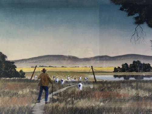 INVESTMENT ART !!! - FAMOUS SA ARTIST JOE MARAIS - MASSIVE FRAMED ACRYLIC ON BOARD - VALUE R18000