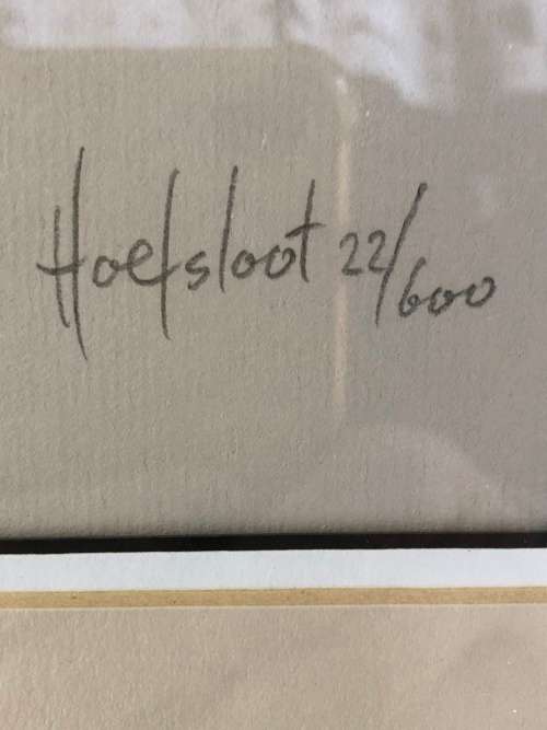 WOW !!! TED HOEFSLOOT (1930-2013) SA ARTIST ORIGINAL WATERCOLOR FRAMED No 22/600 OF A SERIES