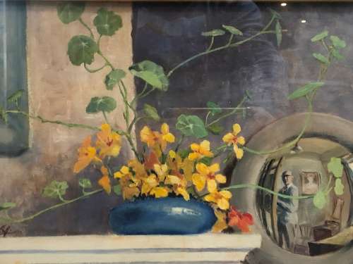STUNNING JOHN H MANTELL ORIGINAL STILL LIFE OIL ON BOARD  PAINTING - FRAMED AND SIGNED - A BEAUTY