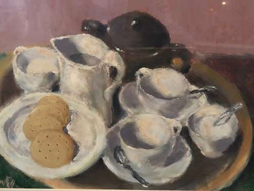 STUNNING JOHN H MANTELL ORIGINAL STILL LIFE OIL ON BOARD  PAINTING - FRAMED AND SIGNED - A BEAUTY