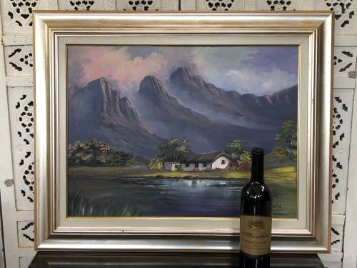 INVESTMENT ART !!! STUNNING ORIGINAL HELENA MOMMEN (SA) FRAMED OIL ON CANVAS FIXED TO BOARD