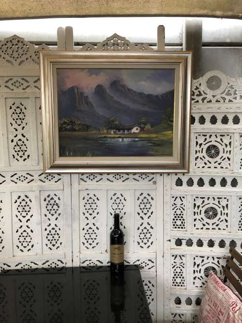 INVESTMENT ART !!! STUNNING ORIGINAL HELENA MOMMEN (SA) FRAMED OIL ON CANVAS FIXED TO BOARD