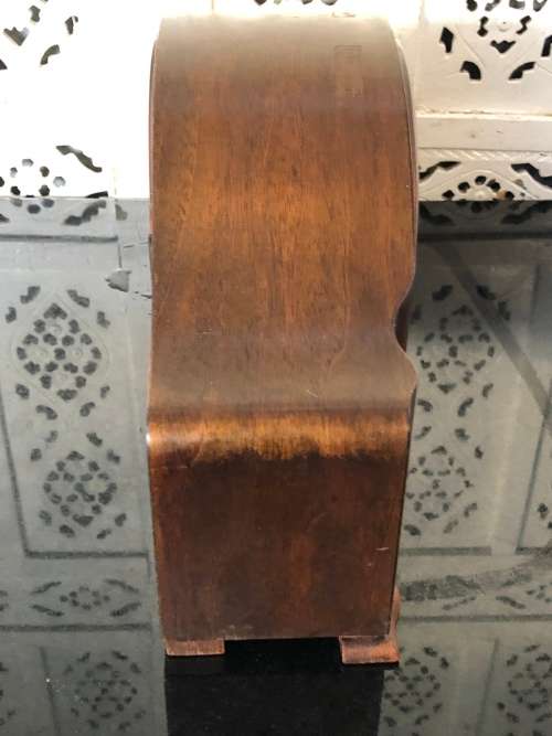 WOW !! GORGEOUS JUNGHANS VINTAGE WOODEN CASED MANTLE CLOCK WORKING 100% WITH THE KEY