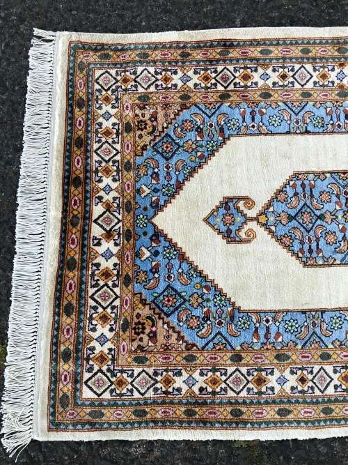 INVESTMENT OPPORTUNITY ~ A RARE AND VALUABLE EXQUISITE QUM PURE SILK PERSIAN CARPET SENNEH DESIGN