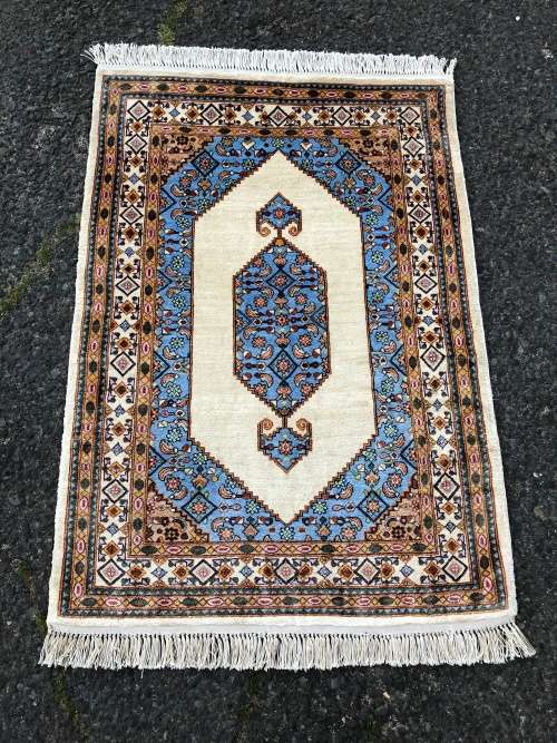 INVESTMENT OPPORTUNITY ~ A RARE AND VALUABLE EXQUISITE QUM PURE SILK PERSIAN CARPET SENNEH DESIGN