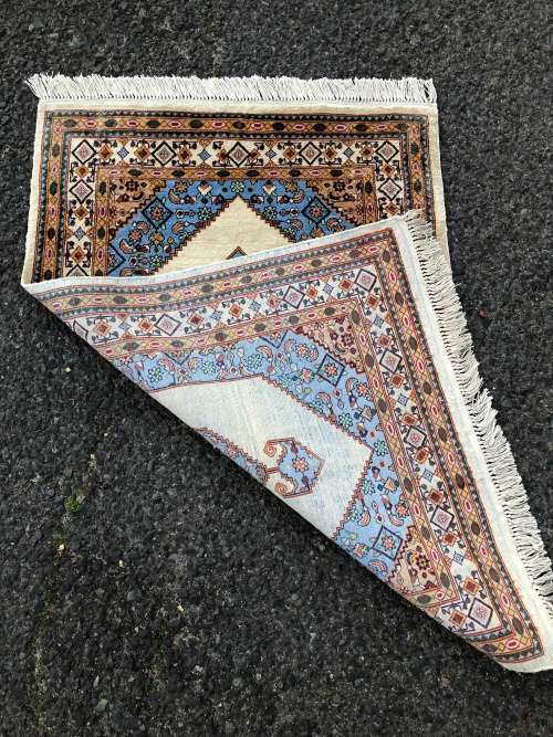 INVESTMENT OPPORTUNITY ~ A RARE AND VALUABLE EXQUISITE QUM PURE SILK PERSIAN CARPET SENNEH DESIGN