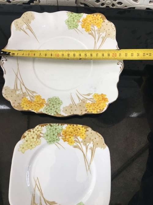 Vintage  Royal Standard Fine China. "Valencia"  Porcelain Cake Plate & Side Plate