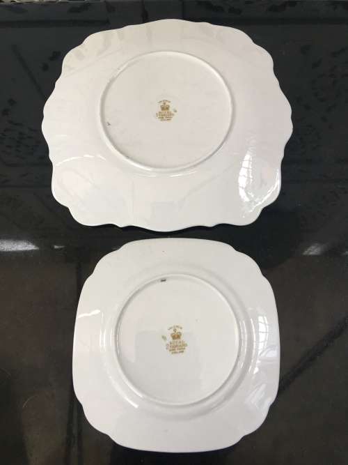 Vintage  Royal Standard Fine China. "Valencia"  Porcelain Cake Plate & Side Plate