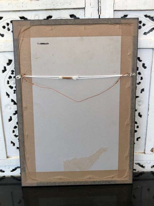 WOW !!! STUNNING ABSTRACT MIXED MEDIA BY R. BROWNE DATED 1996 - FRAMED READY TO HANG