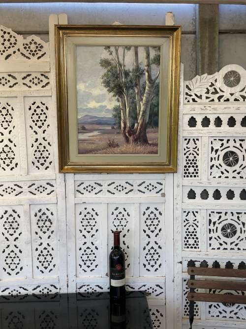 INVESTMENT ART !!! GIUSEPPE CATTY (CATARUZZA)  (SA 1914 - 1994) OIL ON BOARD - AWESOME FRAME