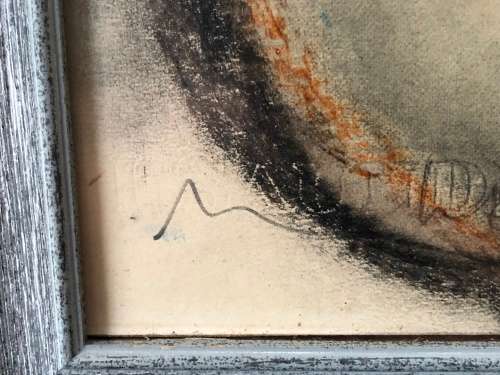 INVESTMENT ART !! FRANS CLAERHOUT (SA 1919 - 2006) - ORIGINAL MIXED MEDIA - MOTHER AND CHILD