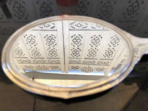 WOW !!! STERLING SILVER HAND MIRROR - c1937 - HALLMARKED DAVID MOSS & Co