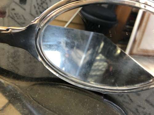 WOW !!! STERLING SILVER HAND MIRROR - c1937 - HALLMARKED DAVID MOSS & Co