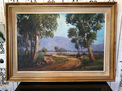 INVESTMENT ART !! BEN BIANCHINA (1939 - 2010) HIGHLY ACCLAIMED SA ARTIST - LARGE FRAMED OIL ON BOARD