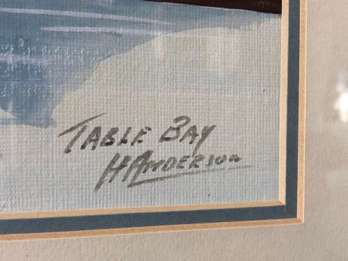 INVESTMENT ART !!! STUNNING FRAMED ORIGINAL GOUACHE ON BOARD BY FAMOUS SA ARTIST H.ANDERSON