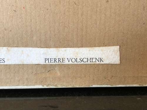 INVESTMENT ART !!!! PIERRE VOLSCHENK (1926 - ) FRAMED WATERCOLOR UNSIGNED BUT NOTED ON THE REVERSE