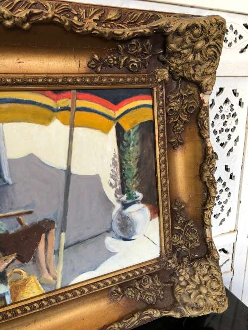 WOW !!! STUNNING - JOHN H MANTELL ORIGINAL OIL ON BOARD PAINTING IN A GORGEOUS ANTIQUE FRAME
