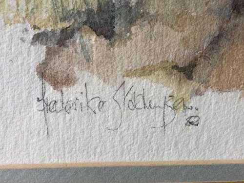 INVESTMENT ART !!! FREDERIKE STOKHUYSEN (1938 - ) STUNNING FRAMED WATERCOLOR
