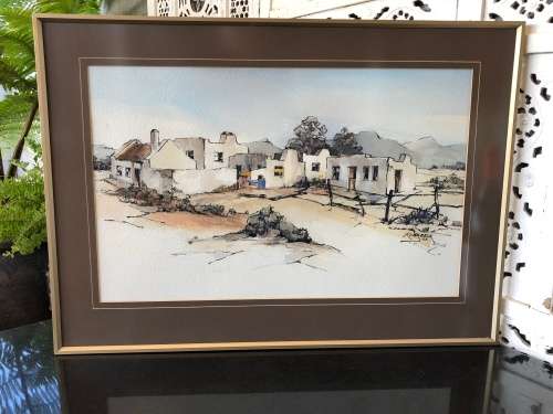 INVESTMENT ART !!! WILLIAM ROHRBECK AMERICAN ARTIST - BEAUTIFUL WATERCOLOR - FRAMED