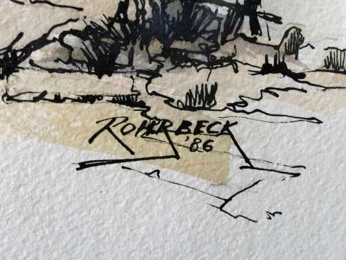INVESTMENT ART !!! WILLIAM ROHRBECK AMERICAN ARTIST - BEAUTIFUL WATERCOLOR - FRAMED