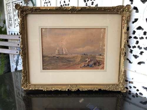 INVESTMENT ART !! THOMAS BOWLER (1812 - 1868) WORLD FAMOUS ARTIST - ORIGINAL WATERCOLOR - HIGH VALUE