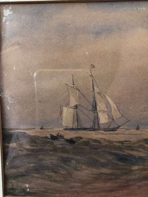 INVESTMENT ART !! THOMAS BOWLER (1812 - 1868) WORLD FAMOUS ARTIST - ORIGINAL WATERCOLOR - HIGH VALUE