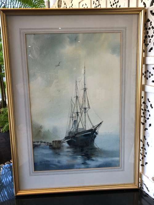 INVESTMENT ART !! MARIE VERMEULEN (BREEDT) 1954 - ORIGINAL RARE WATERCOLOR DATED 1976