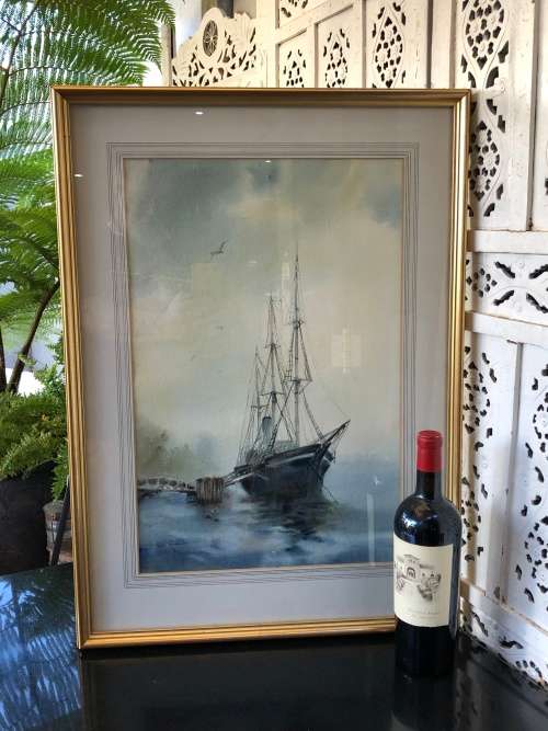 INVESTMENT ART !! MARIE VERMEULEN (BREEDT) 1954 - ORIGINAL RARE WATERCOLOR DATED 1976