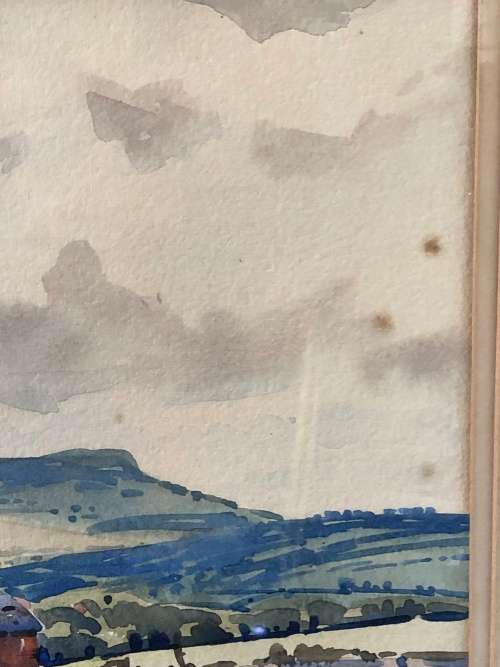 INVESTMENT ART !! SYDNEY CARTER (1874 - 1945) LANDSCAPE WATERCOLOR TITLED "ALIWAL NORTH"