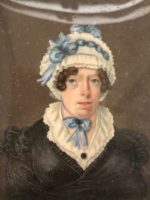 WOW !!! STUNNING FRAMED PAIR OF FAMILY PORTRAITS OF THE LE FEUVRE SISTERS - 18/19TH CENTURY
