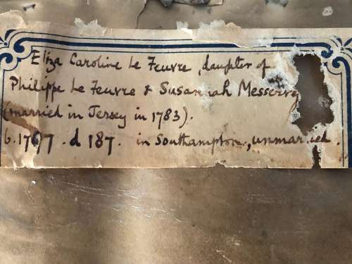 WOW !!! STUNNING FRAMED PAIR OF FAMILY PORTRAITS OF THE LE FEUVRE SISTERS - 18/19TH CENTURY
