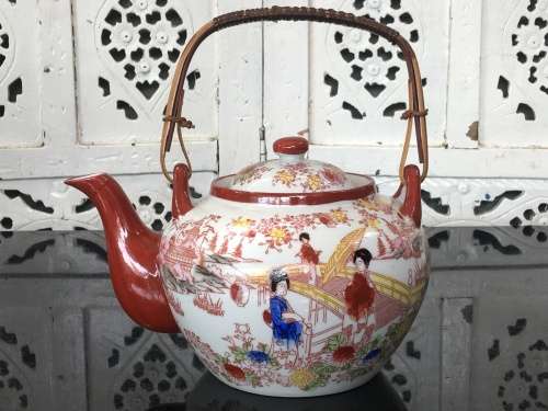 Nihon/ Nippon Japan Late Meiji to Taisho period 1921 Eggshell/Lithophane Tea Pot 1lt