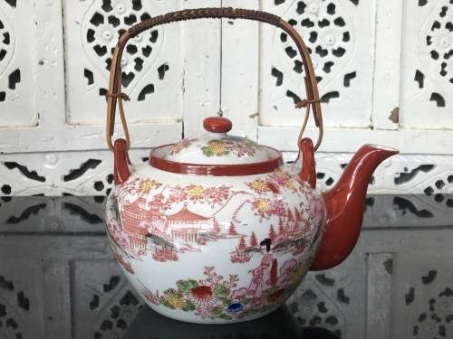 Nihon/ Nippon Japan Late Meiji to Taisho period 1921 Eggshell/Lithophane Tea Pot 1lt