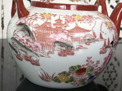 Nihon/ Nippon Japan Late Meiji to Taisho period 1921 Eggshell/Lithophane Tea Pot 1lt