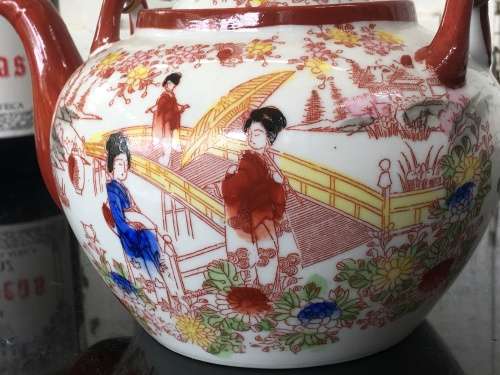 Nihon/ Nippon Japan Late Meiji to Taisho period 1921 Eggshell/Lithophane Tea Pot 1lt